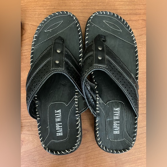 Mens Sandals size fits 13 Happy Walk Leather uppers - Picture 1 of 2
